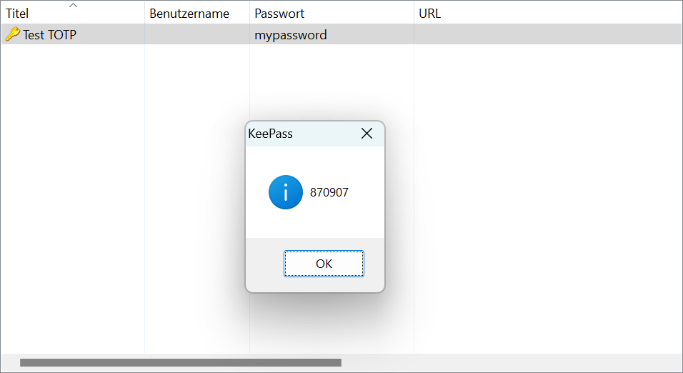 KeePass OTP (Strg+Shift+T)